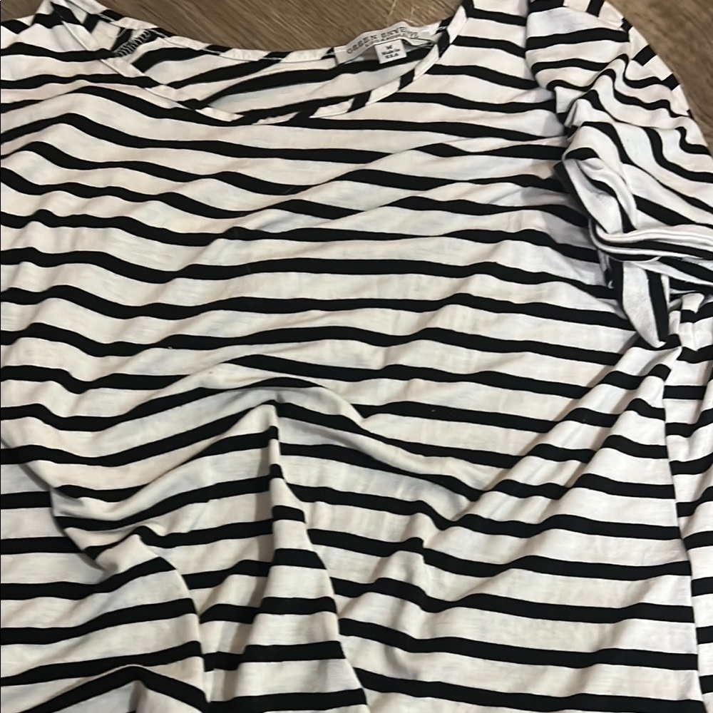 Black and White Striped Top